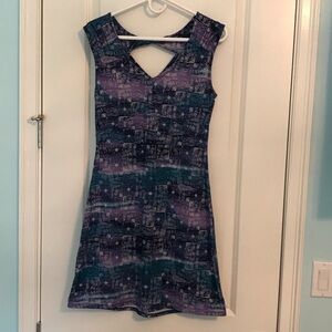 Marmot Purple and Blue Patterned Mini Dress